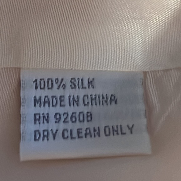 Laura Leigh Ltd ivory cream 100% Silk mother of Pearl single buttons Sz 10 - Picture 8 of 9